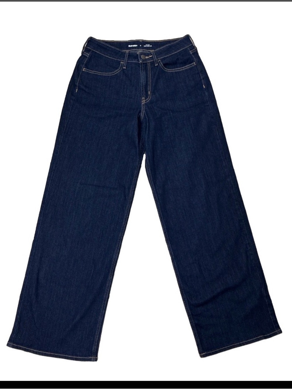 Old Navy Women's High Rise Wow Wide Leg Jeans Size 6 Dark Indigo